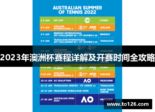 2023年澳洲杯赛程详解及开赛时间全攻略